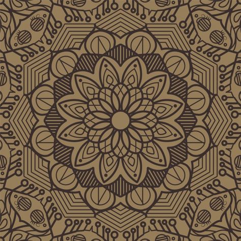 Brown mandala background Premium Vector | Premium Vector #Freepik #vector #background #flower #abstract-background #floral Colour Mandala, Brown Mandala, Background Flower, Mandala Background, Background Floral, Flower Abstract, Beige Brown, Abstract Background, Vector Background