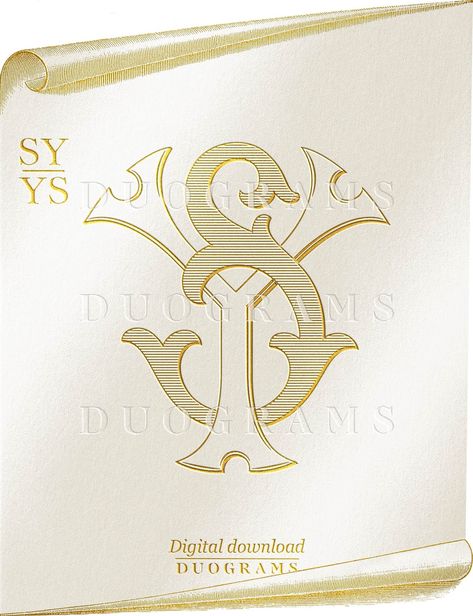 SY YS Wedding Monogram Logo Design SVG 2-Letter Monogram S Y Digital Download + 2 Free Wreath by Duograms on Etsy Ys Logo Design, Gold Png, Wedding Logo Monogram, 2 Letter, Website Logo, Monogram Logo Design, Letter Monogram, Wedding Monogram, Vintage Monogram