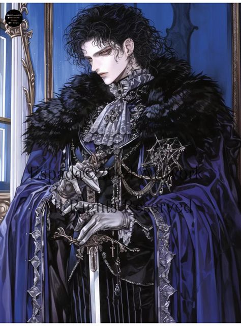 Vampire Drawing, Vampire Manga, Vampire Drawings, Vampire Aesthetic, 1800s Fashion, The Knight, Comics Artist, Pretty Drawings, Cool Anime Guys