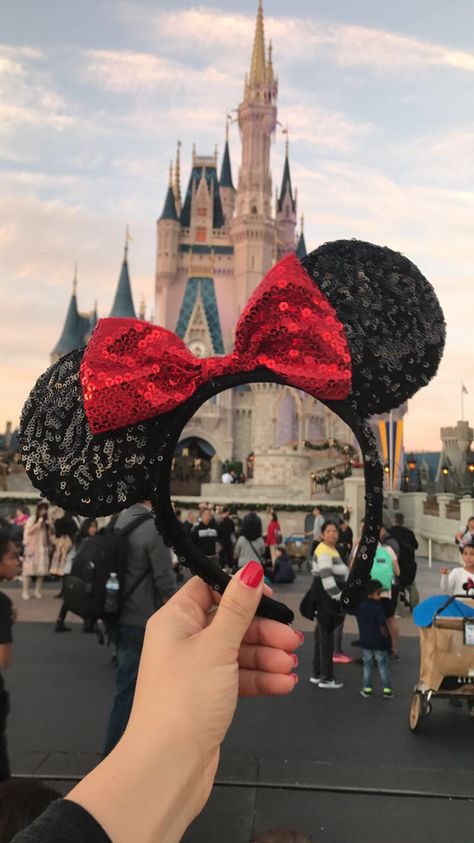 Mickey Ears Aesthetic, Disney Ear Headbands, Disney Land Headband, Disney Headband, Disneyland Hairstyles With Ears, Disney World Ears, Disneyland Ears, Disney Headbands, Disney Paris