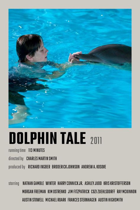 Nathan Gamble Dolphin Tale, Dolphin Tale Movie Poster, Hope The Dolphin, Dolphin Tale Aesthetic, Dolphin Tale Movie, Film Checklist, Dolphin Poster, Dolphin Tale 2, Dolphin Tale