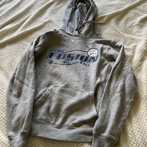 Grey Nike Volleyball Hoodie Track And Field Hoodie Designs, Volleyball Merch, Trapstar Shooters Tracksuit, Shooters Tracksuit, Volleyball Hoodies, Gray Hoodie Outfit, University Hoodies, Trapstar Tracksuit, Volleyball Sweatshirts