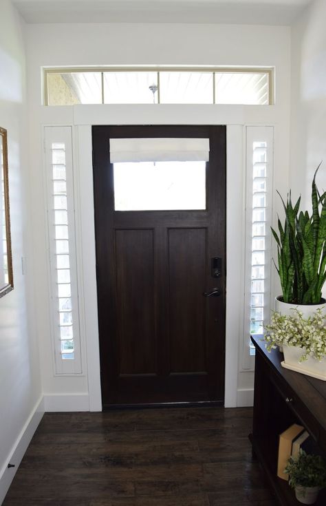 This bright white Small Front Door Curtain is the perfect solution to covering that small window in your front door. Fast and easy installation, requiring no hardware and puts no holes in your door. This curtain has a 4" valance. The curtain hangs to 6" when folded up. Attaches using 2 hook & loop fastener straps that attach underneath the valance. 65% Polyester 35% Cotton Front Door Window Curtains, Front Door Curtain, Front Door Curtains, Glass Door Curtains, Sliding Glass Door Curtains, White French Doors, Door Window Curtain, Door Shades, French Door Curtains