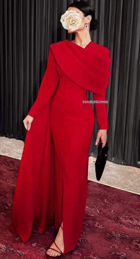 Red Dress Modest, Tight Prom Dress, Prom Dress Long Sleeves, Classy Fashion Chic, Party Dress For Women, Modest Evening Dress, Soiree Dress, Modest Dresses Casual, Elegant Dresses Classy