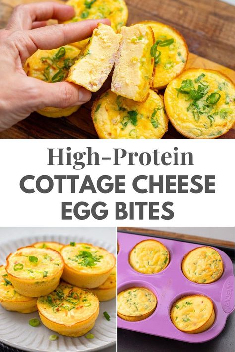 Cottage Cheese Egg Bites Starbucks Bites, Muffin Tin Egg Bites, Baked Egg Bites, Cottage Cheese Egg Bites, Cheese Egg Bites, Cottage Cheese Muffins, Bacon Egg Muffins, Recipes By Ingredients, Eggs In Muffin Tin