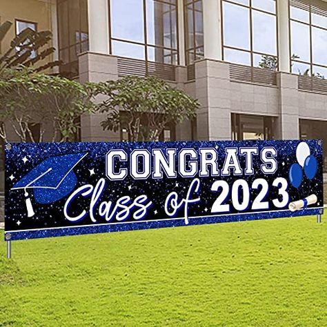 2023 Banner, Backdrop Graduation, Graduation Party Banners, Grad Banner, Congratulations Banner, Graduation Backdrop, Red Backdrop, Blue Graduation, Graduation Party Favors