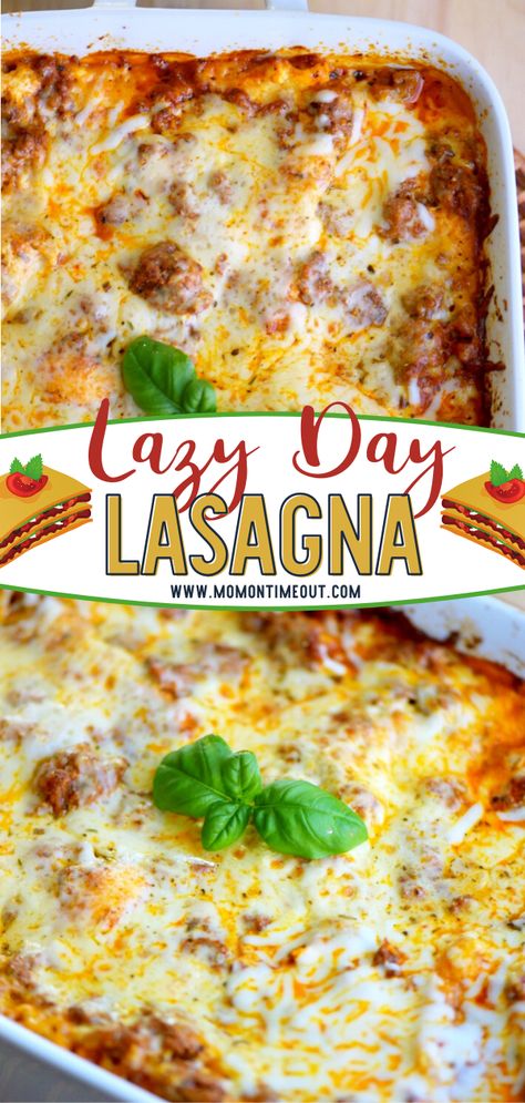 Dinner To Make Together, Variations Of Lasagna, Dinners To Last A Few Days, Easy Cheap Lasagna Recipe, Quick Lasagna Recipe Easy Dinners, Easy Lasagna Casserole Recipes, Quick And Easy Italian Dinner Recipes, Make Night Before Dinner, Fast Lasagna Recipe