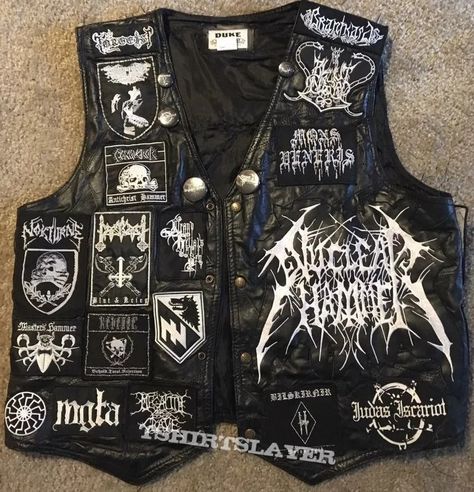 Metal Vest, Black Metal Fashion, Battle Jackets, Mother Kali, Battle Jacket, Metal Fashion, Heavy Metal, Black Metal, Diy Ideas