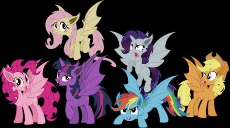 Flutter bat and the other main characters as bats My Little Pony Poster, My Little Pony Comic, Princess Luna, My Little Pony Characters, My Little Pony Drawing, My Little Pony Pictures, Pony Drawing, Pinkie Pie, Dessin Adorable