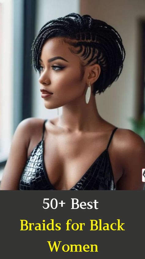 Looking for fresh African braid ideas? Check out these 50 Cute African Braids for Black Women that are perfect for any occasion! From stunning box braids to elegant cornrows and bold twists, these hairstyles offer versatility, beauty, and protection. Get inspired and try a new braided look today! #AfricanBraids #BlackWomenHairstyles #BraidedHairstyles #ProtectiveStyles Knotless Braids For Short Hair, Modern Braid Hairstyles, Braided Hairstyles For Black Women 2025, Braids And Cornrows Hairstyles, Black Natural Braided Hairstyles, Cornrows With Knotless Box Braids, Short Braided Hairstyle Women, Trending Hairstyles 2024 Women Braids, Cornrow Short Hair