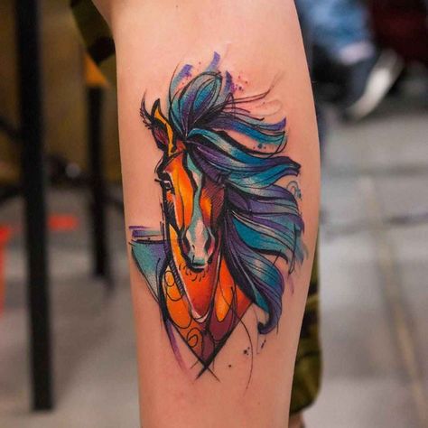 Horse And Butterfly, Wanderlust Tattoos, Tattoos Cartoon, Dreamcatcher Tattoos, Fantasy Tattoo, Vintage Tattoos, Horse Tattoo Design, Cowgirl Tattoos, Cowboy Tattoos