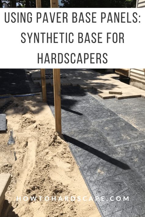 Paver Base Panels, Patio Hacks, Paver Base, Concrete Pavers Walkway, Sidewalk Landscaping, Large Pavers, Pavers Diy, Pavement Design, Paving Pattern