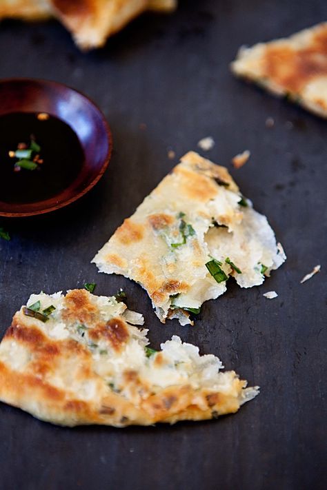 Chive Pancake, Onion Pancake, Sourdough Loaf, Taiwanese Cuisine, Scallion Pancakes, Taiwan Food, Pizza Bread, Food Presentation, Food 52