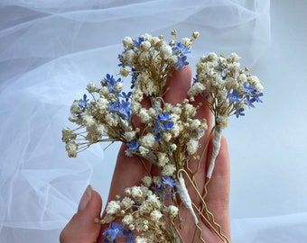 Forget Me Not Hair Pin Daisy Hair Pins Wedding Hair - Etsy Hair Pins Wedding, Daisy Hair, Prom Hair Accessories, Hippie Wedding, Flower Comb, Baby S Breath, Pearl Hair Pins, Wedding Hair Pins, Pearl Hair