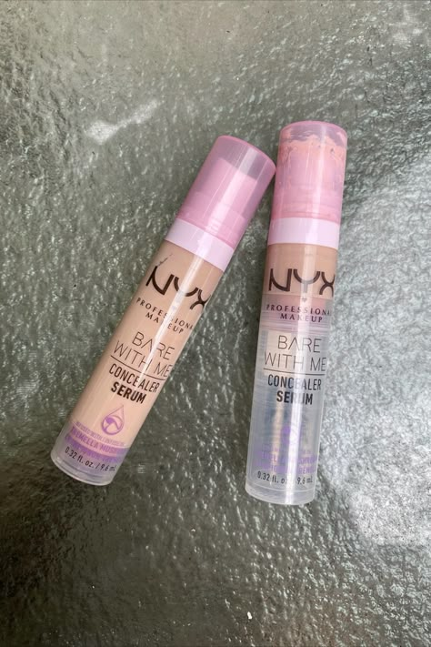 Make Up Products Pictures, Conclear Makeup, Concealer Makeup Products, Nyx Bare With Me Concealer, Nyx Bare With Me, Pink Concealer, Bare With Me Concealer Serum, Good Concealer, The Best Concealer