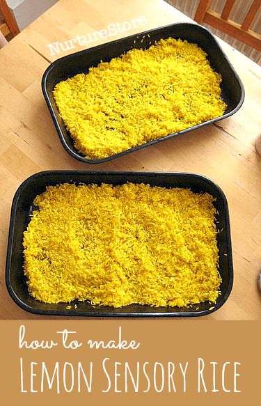 how to make lemon scented rice for a lemon sensory tub Tubs Ideas, Sukkot Crafts, Sensory Writing, Encouraging Reading, Learn Sight Words, Sensory Materials, Sensory Tubs, Sensory Tub, Toddler Lessons