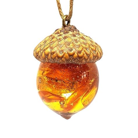 Acorn Pendant, Beautiful Wooden Boxes, Gifts Set, Silk Jewelry, Fairy Necklace, Eco Resin, Amber Pendant, Amber Bracelet, Amazon Handmade