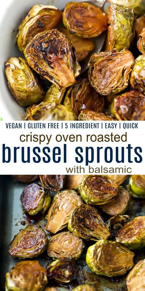 Brussel Sprouts With Balsamic Glaze, Roasted Brussel Sprouts With Balsamic, Oven Roasted Brussel Sprouts, Brussel Sprouts Recipes Easy, Roasted Brussel Sprouts Oven, Baked Brussel Sprouts, Balsamic Brussel Sprouts, Grill Press, Brussel Sprout Recipes Roasted