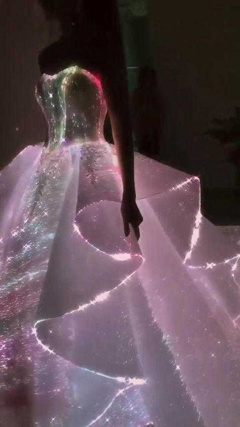 Wedding Dress Fancy, Gaun Tulle, Rainbow Wedding Dress, Night Rainbow, Light Up Dresses, Dress Fancy, Pretty Quinceanera Dresses, Sparkle Wedding Dress, Stunning Prom Dresses