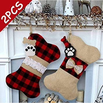 Stockings For Dogs, Baby Christmas Toys, Plaid Christmas Stockings, Burlap Christmas Stockings, Dog Christmas Stocking, Pet Stockings, Dog Stocking, Pet Christmas, Burlap Christmas