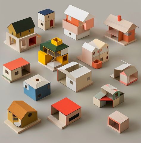 Midjourney Feed Styles Of Houses, Architecture Minimalist, Modernist Architecture, Arch Model, Architectural Models, Toy House, Fractal Design, Abstract Geometric Art, Graphic Design Studio