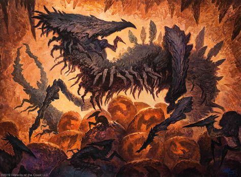 ArtStation - The First Sliver, Svetlin Velinov Demonic Creatures, Mtg Art, D D Monsters, Magic Art, Wizards Of The Coast, Monster Art, Fantasy Illustration, Magic The Gathering, Giclee Art