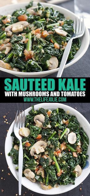 Kale Mushroom Recipe, Kale Dishes, Kale Recipes Healthy, Kale Vegetable, Sautéed Kale, Kale Recipe, Veggie Ideas, Fasting Recipes, Simple Diet