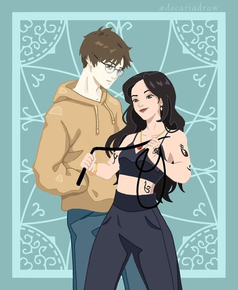 Simon And Izzy Fanart, Simon And Isabelle Fan Art, Isabelle Lightwood Fanart, Simon And Isabelle, Simon Fanart, Instruments Wallpaper, Simon And Clary, Shadowhunters Series, Clockwork Princess