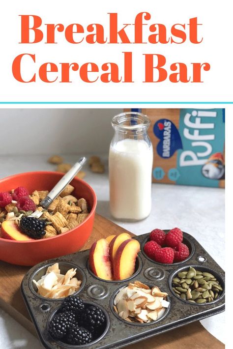 #ad Fun breakfast idea! A healthy DIY cereal bar. Set out all the toppings, your favorite milk, and a couple of wholesome cereal options. #cerealtoppings #cereal #barbaras Cereal Toppings, Diy Cereal, Cereal Breakfast, Breakfast Cereal Bars, Fun Breakfast, Pooh Party, Lactose Free Milk, Healthy Probiotics, Healthy Protein Snacks