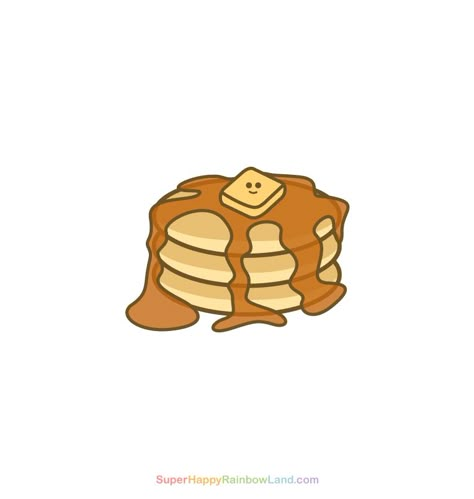 Pancake Tattoo Ideas, Stack Of Pancakes Drawing, Pancake Drawing Easy, Pancake Logo Design Ideas, Pancake Sketch, Pancake Doodle, Moonlight Picnic, Pancake Cartoon, Pancake Tattoo