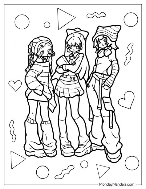 20 Y2K Coloring Pages (Free PDF Printables) Things To Print Out And Color, Y2k Girl Coloring Page, Coloring Pages Halloween Scary, Cute Printables Free, Earthy Coloring Pages, Call Coloring Pages, Y2k Colouring Pages, Coloring Pages Transparent Png, Y2k Coloring Pages Free Printable