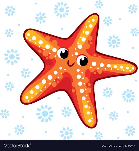 Starfish Clipart, Starfish Drawing, Cartoon Starfish, Starfish Craft, Cartoon Sea Animals, Illustration Cartoon, Sea Animals, Cartoon Animals, Cartoon Drawings