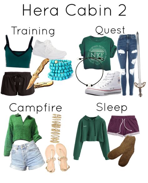 Hera Cabin 2 girls (worshippers) >>> I was about to say she doesn't have kids hah cute Hera Inspired Outfits, Cabin 3 Outfits, Camp Halfblood Aesthetic Outfits, Percy Jackson Outfit Ideas, Hera Outfit, Cabin 2 Hera Aesthetic, Clothes Have No Gender, Hades Cabin Outfit, Pjo Demeter Cabin