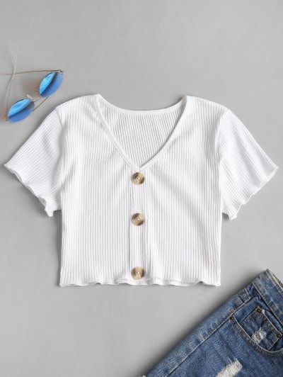 White Crop Top Outfit Casual, Cropped Top Outfits, White Crop Top Outfit, Teen Crop Tops, Crop Tops For Kids, Diy Vetement, Crop Top Hoodie, Summer Crop Tops, Ribbed Crop Top