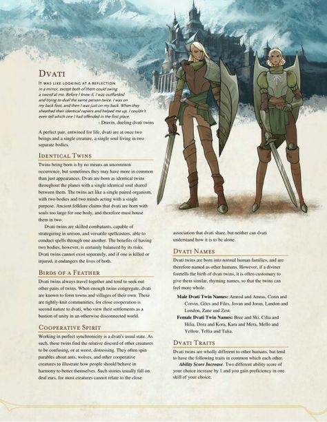 Interesting Twin Race Dnd Race Sheet, Dnd Homebrew Race, Valentina Rupaul Drag Race, Homebrew 5e, Homebrew Races, 5e Races, Vespa Racing, Racing Wallpaper, Dungeons And Dragons Races