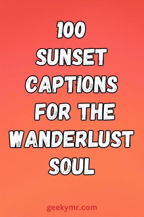 Sunsets are fleeting, but your memories of them don’t have to be. These sunset captions will help you capture the beauty and emotion of the moment. Greatness Quotes, Smile Captions, Sunset Captions For Instagram, Sunset Captions, Short Instagram Captions, Romantic Sunset, Soul Shine, Caption For Yourself, Clever Quotes