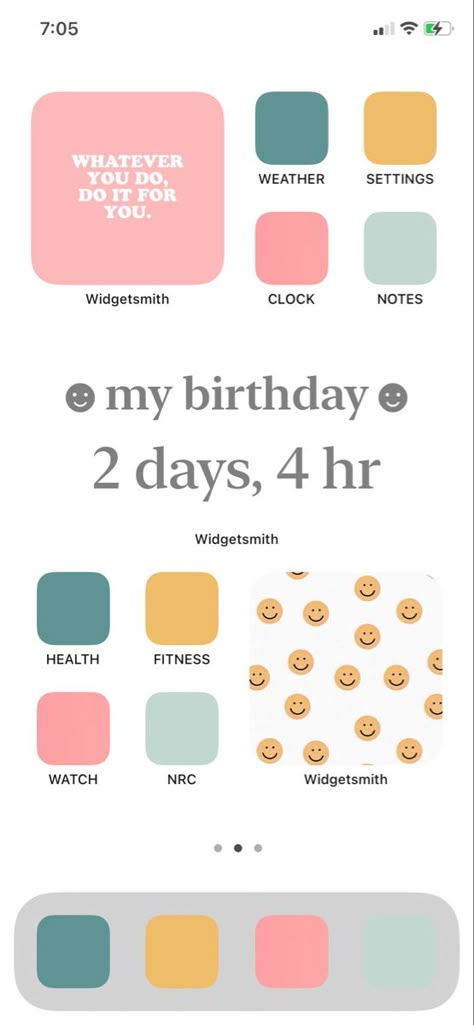 Cute Phone Ideas Widgets, Birthday Homescreen Ideas, Bright Widgetsmith Ideas, Ios14 Wallpaper Ideas, Cute Ios 16 Home Screen Ideas, Iphone Wallpaper And Widget Ideas, Home Screen Set Up, Phone Asthetic Homescreen, Themed Home Screen