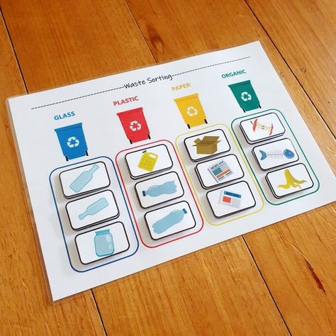 Recycle Printable, Recycle Preschool, Recycling Games, Kindergarten Activity, Preschool Planning, Puzzle Games For Kids, Alphabet Matching, Book Binder, Do A Dot