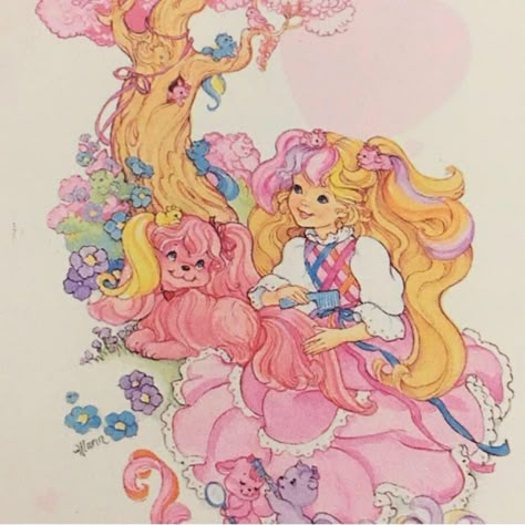 Lady Lovely Locks Art, 80s Cartoon Aesthetic, 80s Cartoons Aesthetic, 80s Pastel Aesthetic, Pastel 80s Aesthetic, Yumekawaii Aesthetic, 80s Character Design, Pastel Vintage Aesthetic, Vintage Pastel Aesthetic