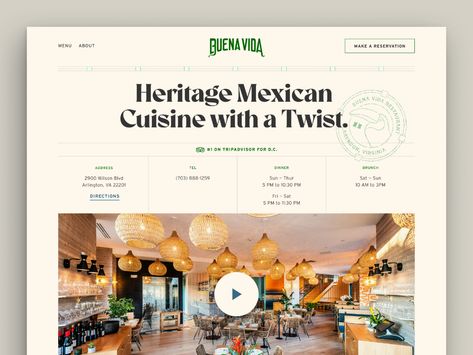 Heritage Mexican Restaurant by Jose Ocando for Whiteboard on Dribbble Website Hero Section, Mexican Restaurant Design, Hero Section, Art Assignments, Restaurant Website, Beautiful Sites, Learning Design, Mexican Restaurant, Whiteboard