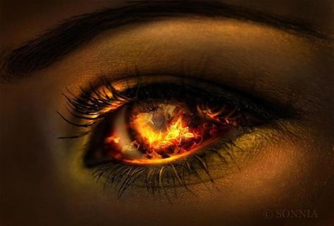 fiery eye Fire Eyes, Devil Eye, Fire Element, Magic Aesthetic, Throne Of Glass, Arte Fantasy, Story Inspiration, Eye Art, Book Inspiration