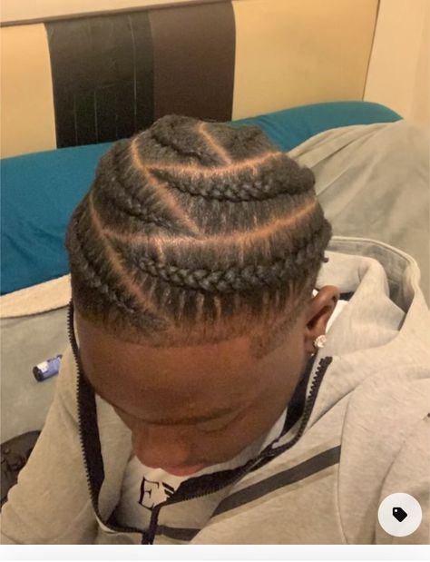 Black Hair Styles Braids Men, Styled Cornrows Men, Men Conrow Ideas, All Back Cornrows Hairstyles Men, 3 Braids Hairstyle Men, 8 Cornrows Braids Men, Cornrows Into Braids, Black Man Hairstyle Braids, Mens Cornrow Hairstyles