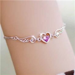 http://www.ericdress.com/list/cheap-bracelet-100671/ Angel Wing Bracelet, Cheap Bracelets, Parisienne Chic, Gold And Silver Bracelets, Heart Chain, Bracelet Online, Silver Heart Necklace, Elegant Bracelet, Gifts For Your Girlfriend