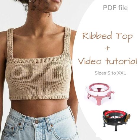 Hey, I found this really awesome Etsy listing at https://www.etsy.com/listing/1411212367/knitted-ribbed-top-pattern-using-sentro Addi Express, Addi Knitting Machine, Knit Top Patterns, Crop Top Pattern, Knitting Machine Projects, Circular Knitting Machine, Crochet Gloves Pattern, Loom Knitting Projects, Knitting Machine Patterns