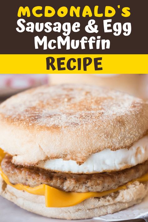 Breakfast Patties Recipe, Sausage Egg Mcmuffin, Egg Mcmuffin Recipe, Sausage And Egg Mcmuffin, Sausage Mcmuffin, Muffin Breakfast, Pork Sausage Recipes, Egg Mcmuffin, Mcdonalds Breakfast