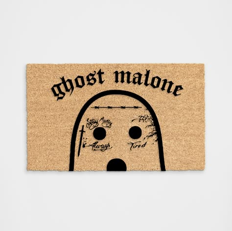 Ghost Door Mat, Halloween Doormat Ideas, Halloween Door Mat Diy, Diy Halloween Doormat, Doormat Ideas Funny, Diy Doormat Ideas, Rug Business, Door Mat Ideas, Halloween Rugs