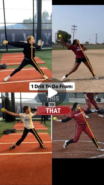 Seven Strong Softball on Instagram: "Everything we do at Seven Strong is based off the individual pitcher’s problems, weaknesses and strengths. Some lessons we work on making their strengths even more obvious. Other lessons we focus on bettering their weaknesses. We assess their bodies and limitations in order to suggest the right mechanics for each pitcher. No pitcher will pitch with the same internal rotation as another. There are varying degrees of rotational/linear/closed/overbearing mechanics that truly work for everyone. We use examples of college and pro pitchers, but I also use examples of my current and former students, because their mechanics may not always be seen easily on social media, but it doesn’t mean they are wrong! If a girl comes to me chucking 60+ mph, you best believe How To Pitch A Softball, Softball Pitching Drills, Pitcher Softball, Coaching Softball, Softball Tips, Softball Games, Travel Softball, Pitching Drills, College Softball