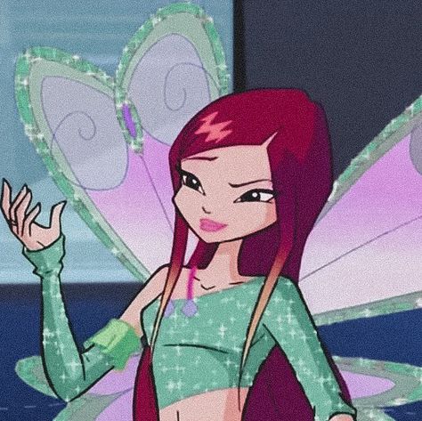 Roxy Aesthetic Winx Club, Roxy Winx Club Icon, Roxy Winx Club Aesthetic, Roxy Winx Club, Winx Club Roxy, Winx Pfp, Winx Characters, Winx Roxy, 2000s Cartoons