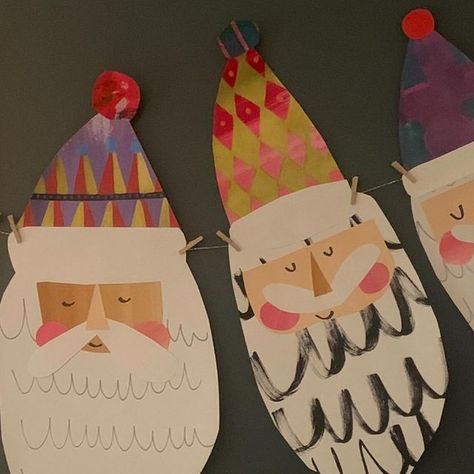 Little Artists | Art Education projects with a difference on Instagram: "ONE WEEK TO GO, HO HO! Our Santa Cut Out tutorial is available for one more week! The ultimate Christmas collage project for creative, festive fun ~ bunting, decorations, cards, wrapping paper 🎅🏼🎄✨ this is such a fun project! Don’t miss out. You can sign up and access this tutorial (and many others) by following the link in our bio #santa #christmasart #christmascollage #christmas #christmascraftsforkids #christmascrafting #arteducation #artforkids #artprojectsforchildren #teachingart #artclassroom #artactivity #artactivitiesforkids #artteacher #artteaching #artteachingideas #primaryart #primaryartteacher #arttutorial #arttutorials #creativekids #arteducationmatters #iteachart #elementaryart #elementaryartteacher # One Day Christmas Art Projects, Holiday Art Projects For Middle School, 4th Grade Christmas Art Projects, Santa Art For Kids, Kids Christmas Art Projects, Christmas Crafts For 4th Graders, Christmas Crafts For Students, Christmas Art Activities For Kids, Santa Art Projects For Kids