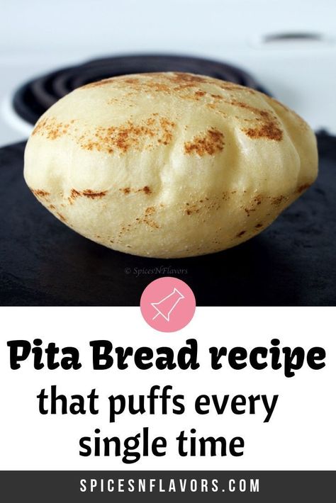 Make Pita Bread, Homemade Pita, Homemade Pita Bread, Pita Bread Recipe, Pitta Bread, Bread At Home, Artisan Bread Recipes, Easy Bread Recipes, Pita Bread